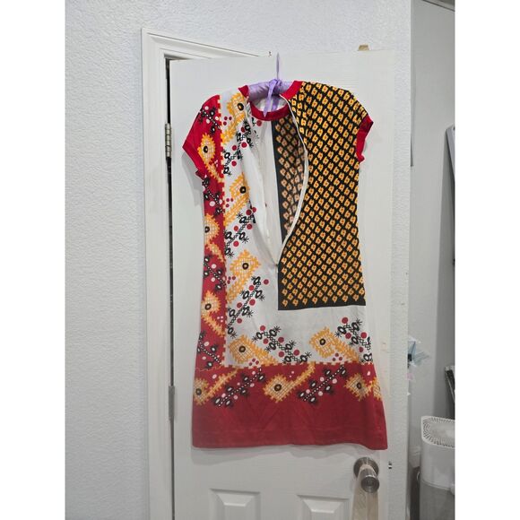 Unique Vintage Goldworm Dress with Trevira 2000  Polyester - Picture 2 of 7